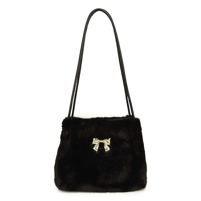 Nuevo bolso de peluche de moda 2024 en otoño e invierno, bolso de peluche de moda, bolso de peluche de un solo hombro, bolso especial INS