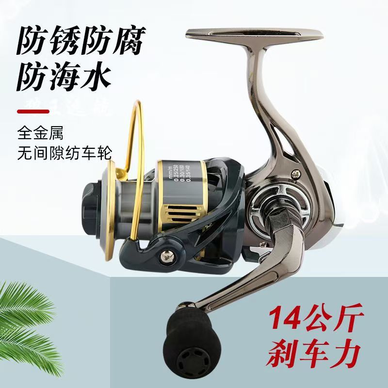名伦狼王鱼线轮全金属纺车轮无间隙防海水巨物远投轮海钓轮矶钓轮