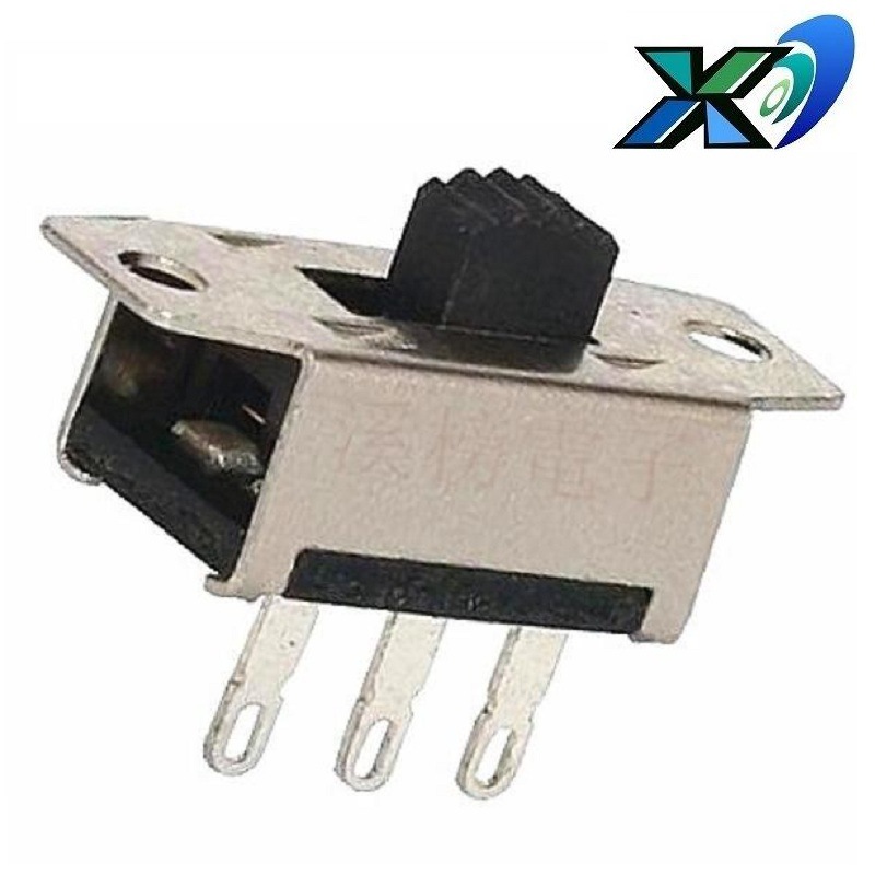 小型拨动开关2档带螺丝孔  1A拨动开关2档3脚  滑动开关2段2T1P