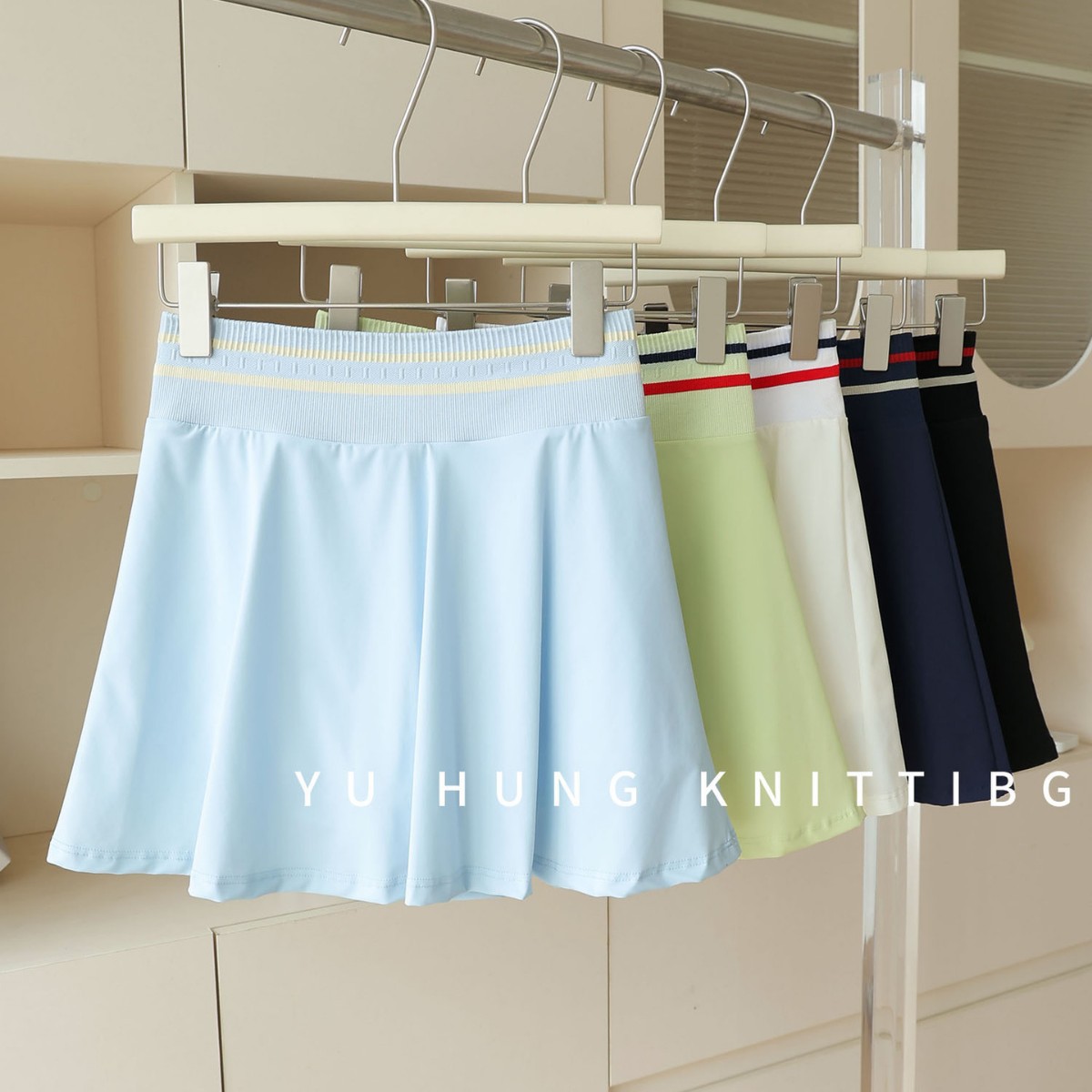 Sports Short Skirt for Women Summer New Running Training Yoga Fitness Lined Anti-Exposure Flap Pocket Pants A-Line Tennis Skirt