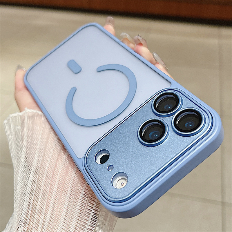 Aplicable para iPhone17pro escudo de succión magnética para teléfonos móviles de silicona 16promax cinta de esmerilado lente cubierta protectora de película