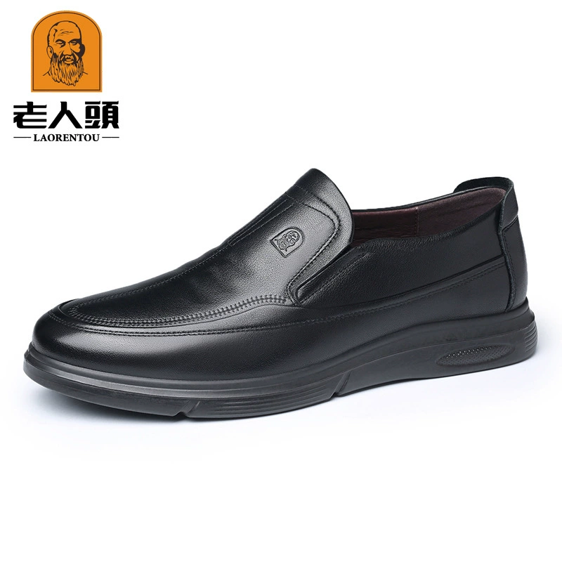 Старинная Мужская обувь 2021, осень, новая воловья кожа с мягкой подошвой, модная нескользящая Мягкая кожа, деловая повседневная мужская кожаная обувь