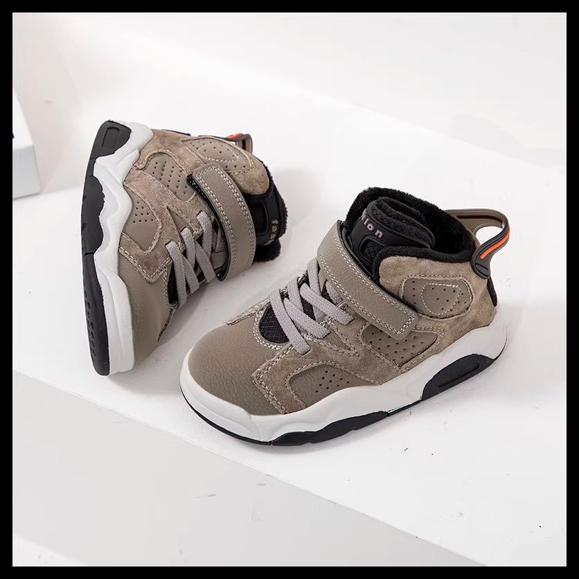 2023 Autumn New Children's Basketball Plush Boys' Running Shoes Fashion Colored Girls' Sports Board Shoe Trend_voghion.com