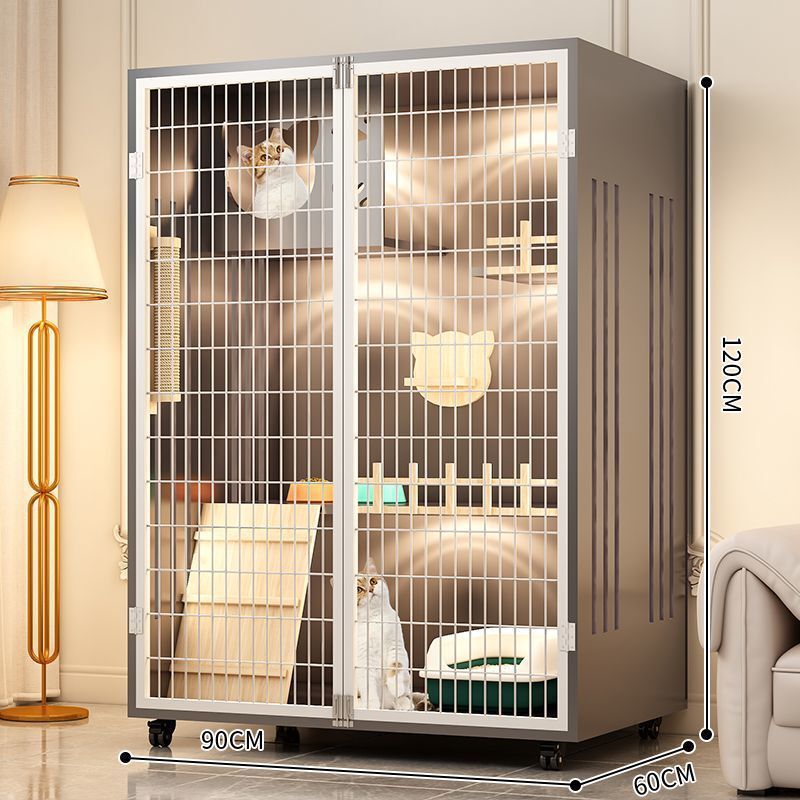 宠物别墅家用猫屋室内超大自由空间猫柜豪华猫咪房子全景笼子|undefined