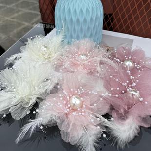 ✅ 11 Women's Handmade Feather Stereo Flower DIY Hair Accessories Hairpin Clothing Curtain Bag Hat Decoration Auxiliary
