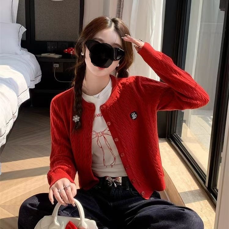 秋冬新款显瘦百搭针织开衫2025麻花外套女高级感韩系独特短款上衣|undefined
