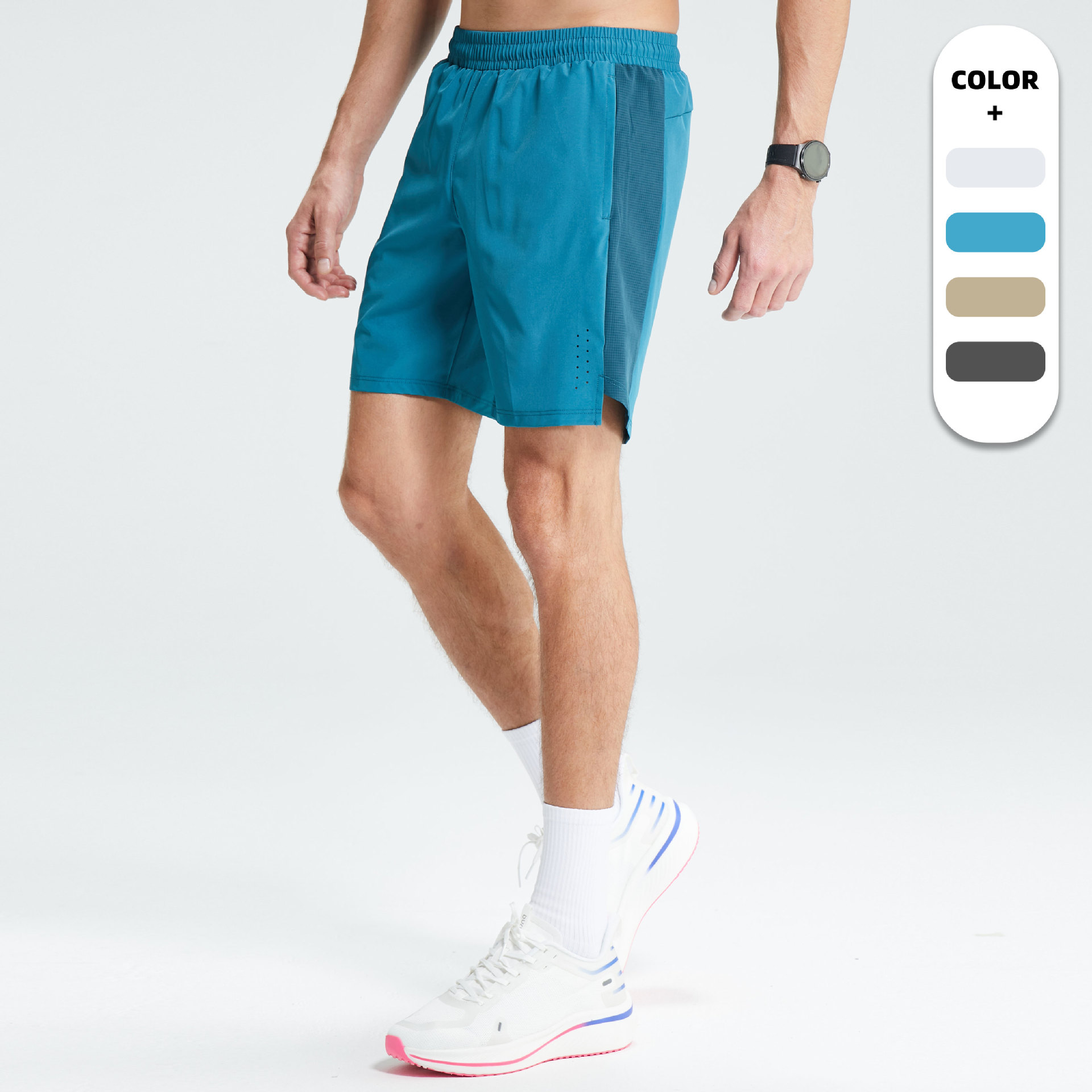 Pantalones cortos deportivos delgados de verano, pantalones de entrenamiento transpirables de malla de secado rápido para hombres, pantalones cortos de baloncesto americano para correr