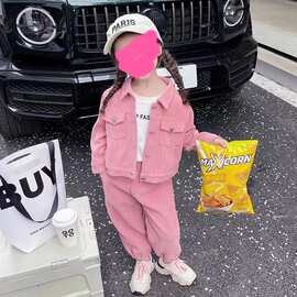 2023春装女童套装两件套儿童装中小童小女孩超洋气时髦别致新款潮