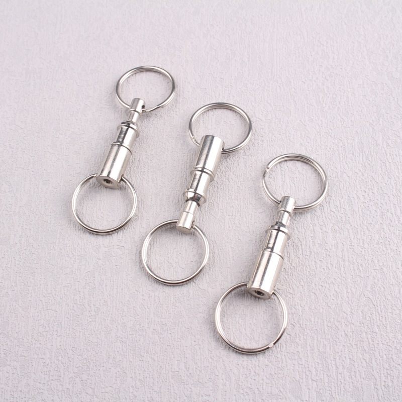 (2개) 공장 재고 키 체인 더블 헤드 이동식 서브 마더 분리 더블 링 데차 키 링 카 키 하드웨어 액세서리