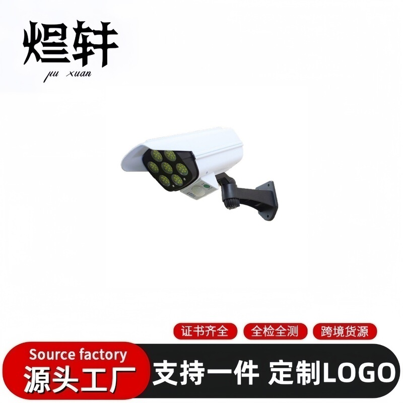 Solar-Powered Simulated Surveillance Light, Outdoor Garden Light, Chinese-Style Abstract Design, Remote-Controlled, Intelligent Motion Sensor, Cross-Border Export