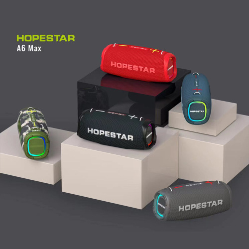 A6MAX high power 80W outdoor portable Bluetooth speaker with microphone home karaoke subwoofer with RGB