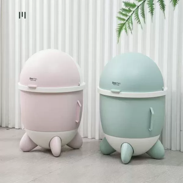 Creative, Simple, and Stylish Rocket-Shaped Trash Can for Home Use in Living Room, Kitchen, Bathroom, Storage Bin, Storage Box, Desktop