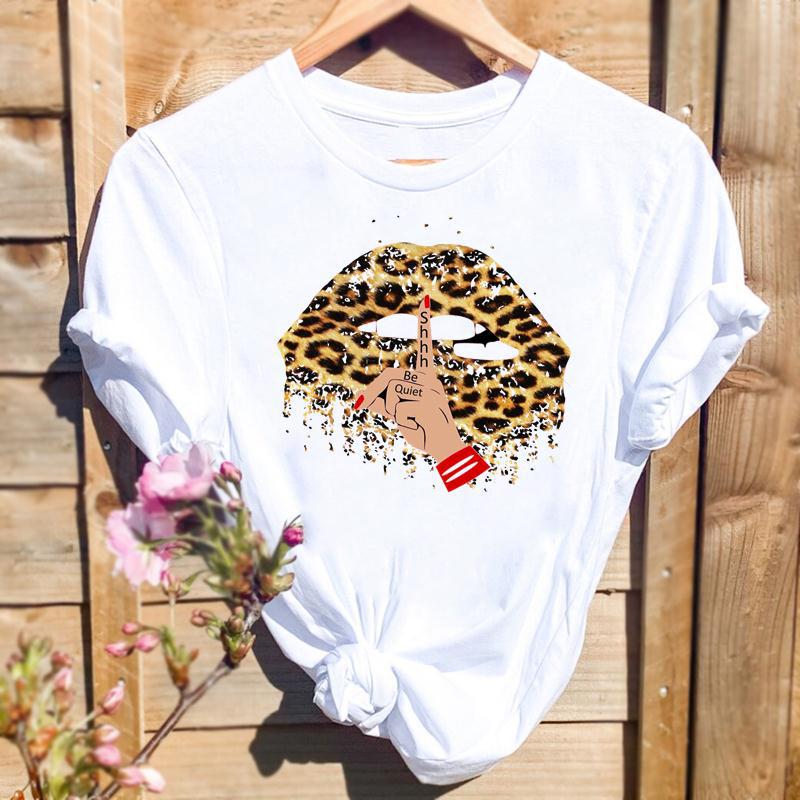 105g Weight Short Sleeve Sleeve Length Pullovers Placket Type Regular Sleeve Sleeve Type Spandex, Polyester Fabric Type Regular Top Length T-shirt Tops Type Daily Occasion Round Neck Neckline Loose Fit Type Letter, Heart Shape, Leopard Pattern Summer, Spring Season Women's Gender Printing Design Simple Style, Streetwear Style Wholesale Women's Simple Style Streetwear Letter Heart Shape Leopard Short Sleeve Printing T-Shirts 7