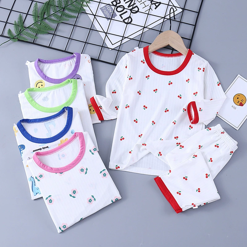 Summer pijama, children's thin breathable set for boys, Korean style, with short sleeve, loose fit