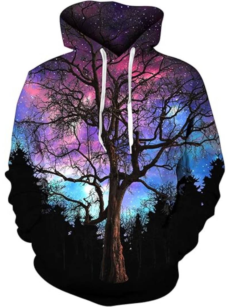 Sweat à capuche homme, pull imprimé numérique 3D, coupe ample, tendance et décontracté, veste chaude automne-hiver_voghion.com
