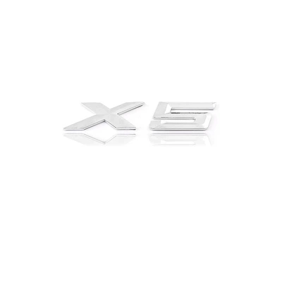 Displacement Logo Side Tail Sticker — Car logo - x5-silver-new-model