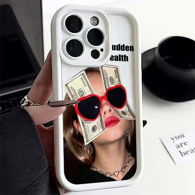 Gafas de sol para billetes iPhone 16pro funda para teléfono móvil Apple 15 Europa y América 14 chicas 13promax nuevo 12x