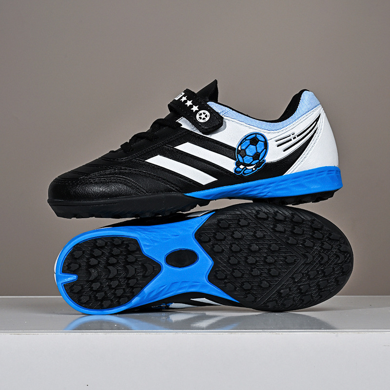 Zapatos de Fútbol Infantil con Tacos de Goma de Malla Ligeros para Césped Natural y Artificial