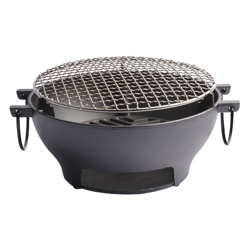 Pequeña Felicidad barbacoa horno barbacoa hogar té cocina ronda fuego carbón al aire libre horno multifunción