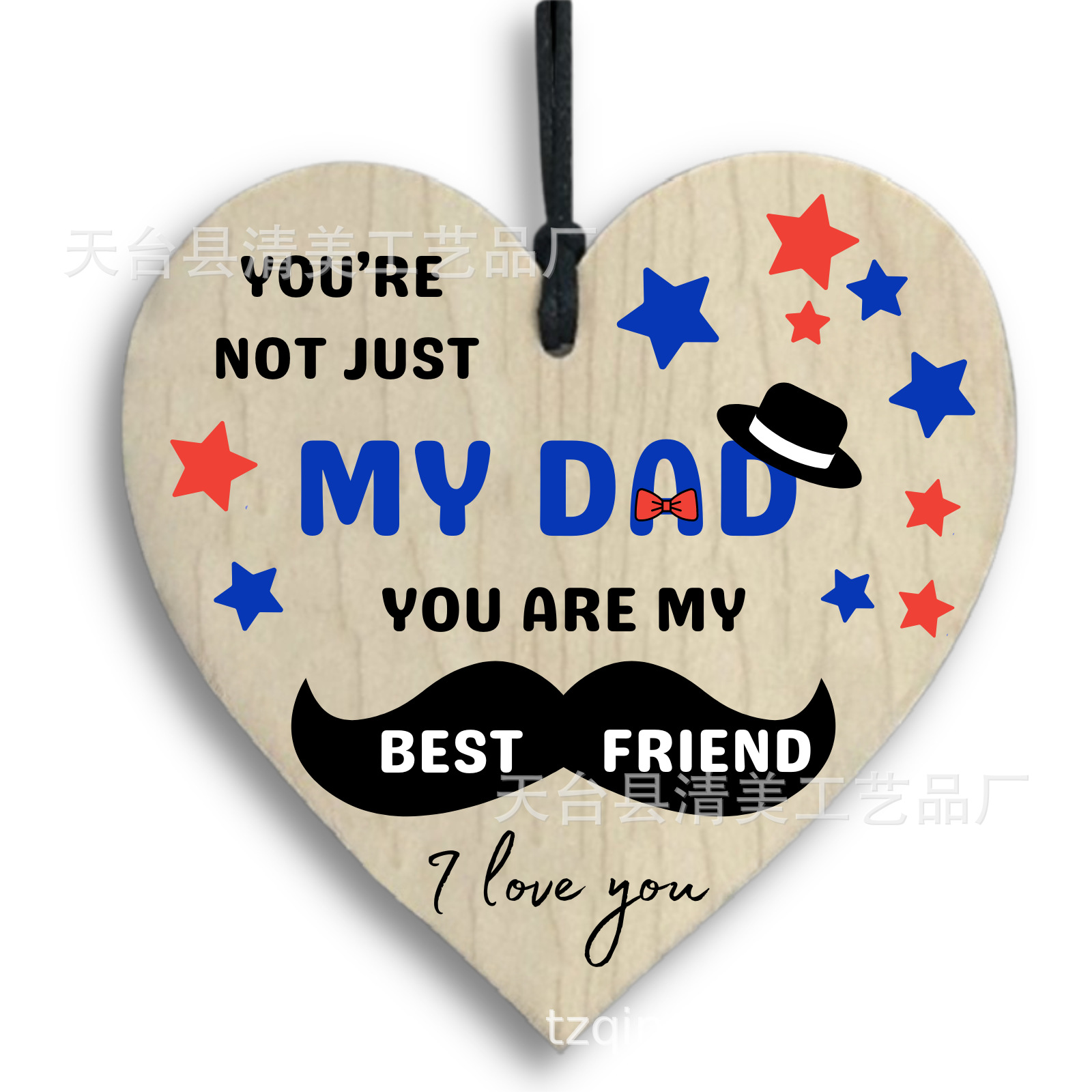 Colgante de pieza de madera de amor estilo amor 1 paquete