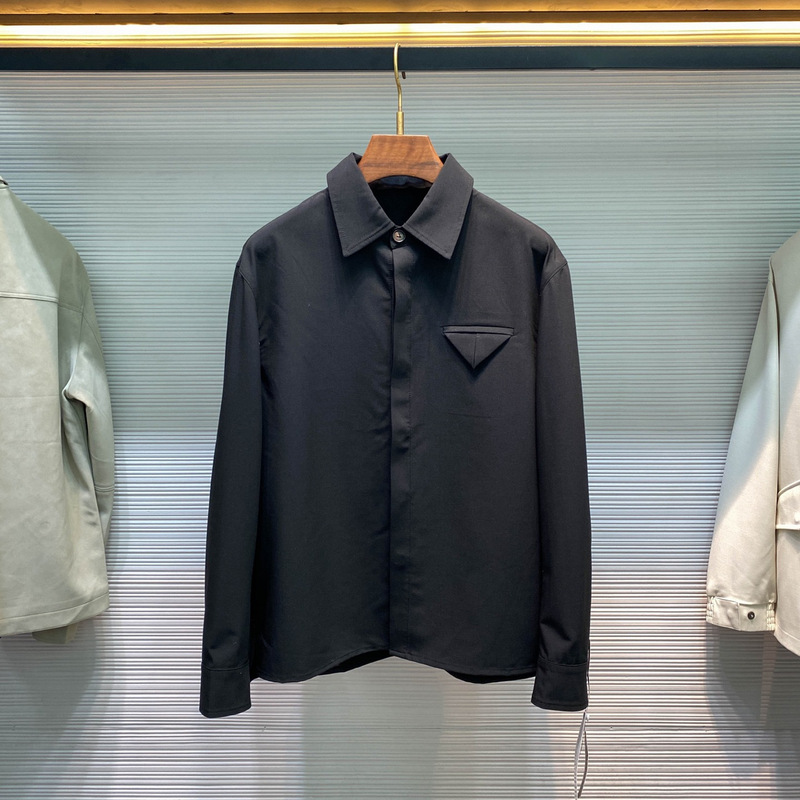 【Bv Edition】Weaving Experts! Wool Blend Spring and Autumn Men's Thin Casual Fashion Shirt-Style Lapel Jacket