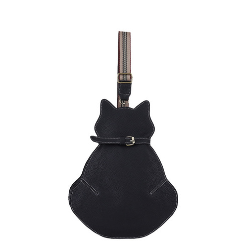 Cute Cat Bag  New Shoulder Bag Internet Celebrity Fashion Leather Retro Chest Bag Personalized Crossbody Cross-Border Women's Bag