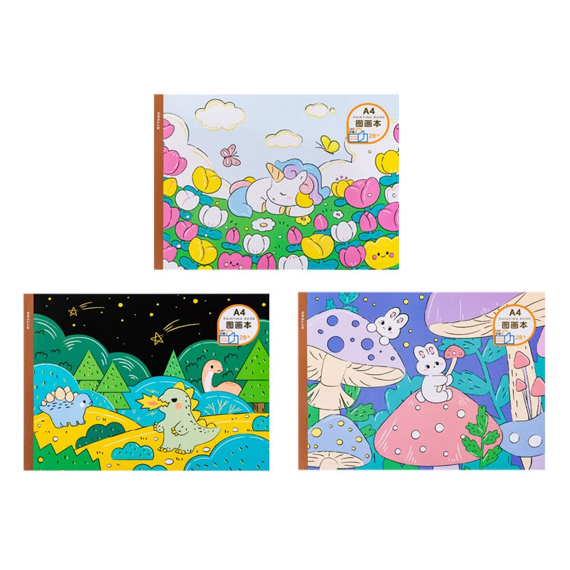 Stationery, book with pictures for elementary school students painting, increased thickness, graffiti