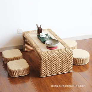 Rattan Tatami Tea Table Balcony Low Table Bay Window Table Coffee Table Japanese Style Home Kang Table Zen Floor Small Table