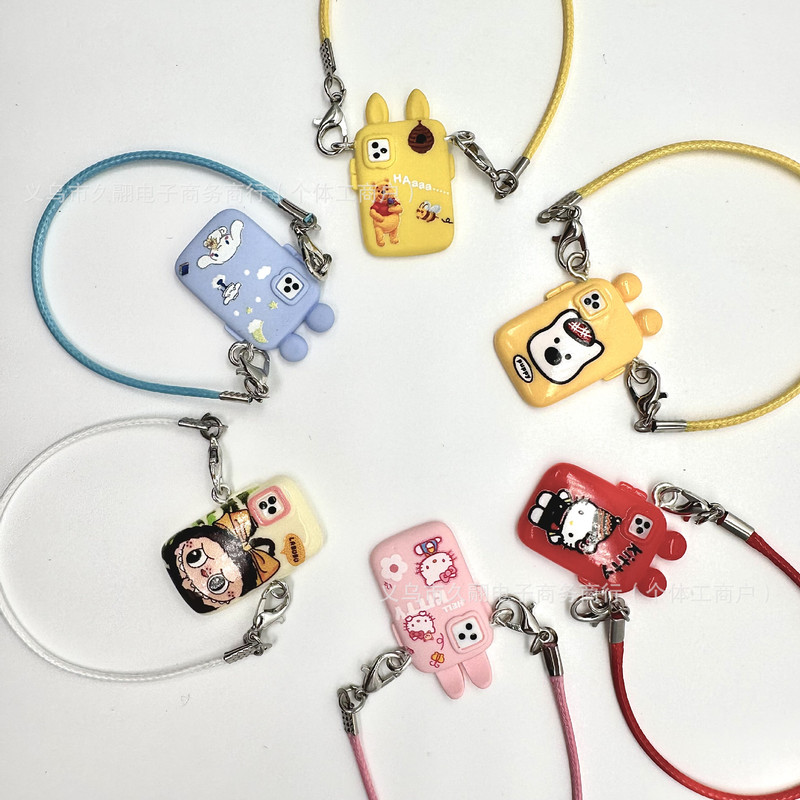 Mini Dollhouse Dollhouse Cartoon Mobile Phone Case Cute Doll Model Creative Doll Labu Pendant