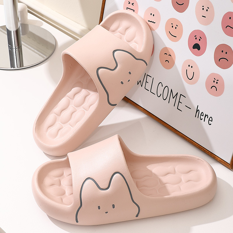 Sandals and slippers women's new summer cartoon indoor home bathroom bath non-slip soft bottom slippers men's outdoor wear wholesale