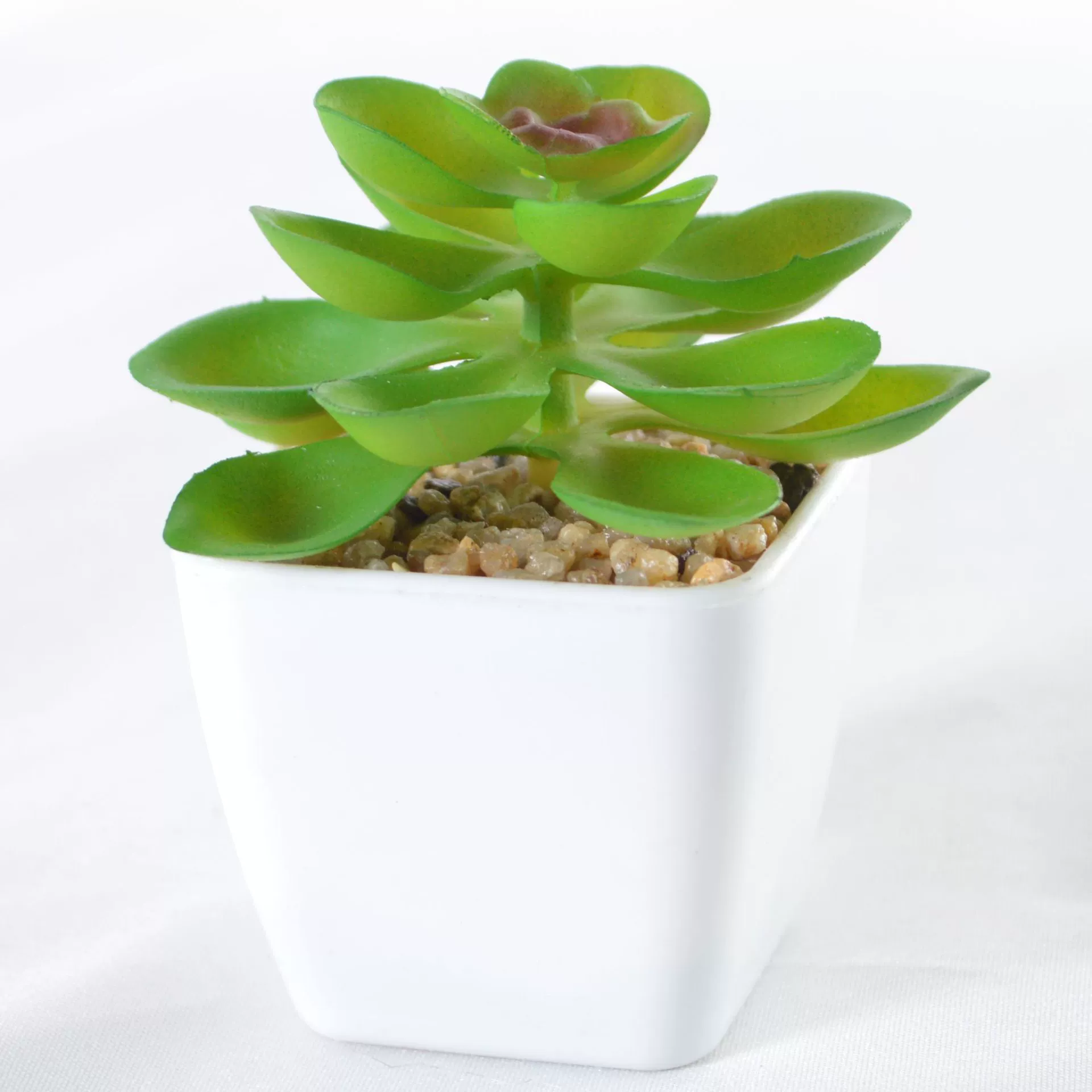 Simulation plastic small white pot simulation of succulent plants potted bonsai square pot