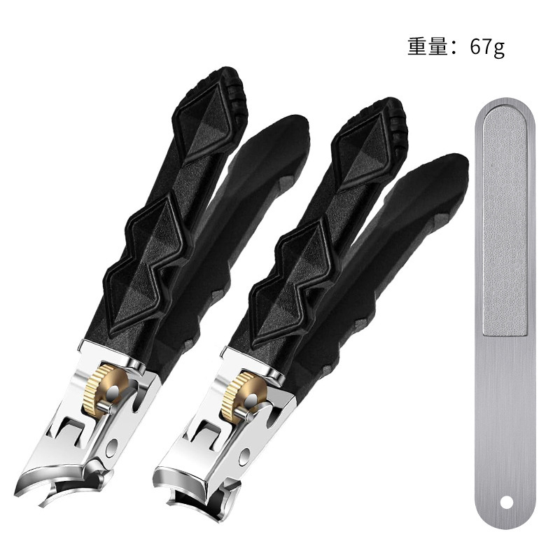 跨境新款大号指甲刀弯头剪厚硬脚趾甲大开口尖嘴修脚钳组合工具套|undefined
