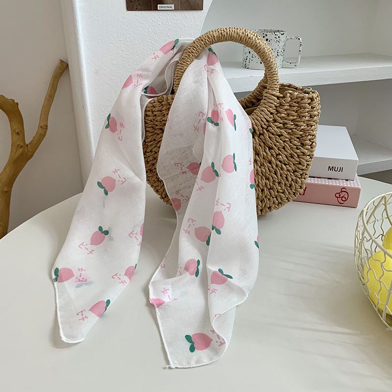 Cintas para el cabello, nueva impresión de letras coreanas, bufandas de seda, decoración profesional para mujeres, bufandas con bufandas cuadradas