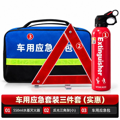 Kempinq və səyahət — set, annual inspection kit, in-car safety - 3-piece-set