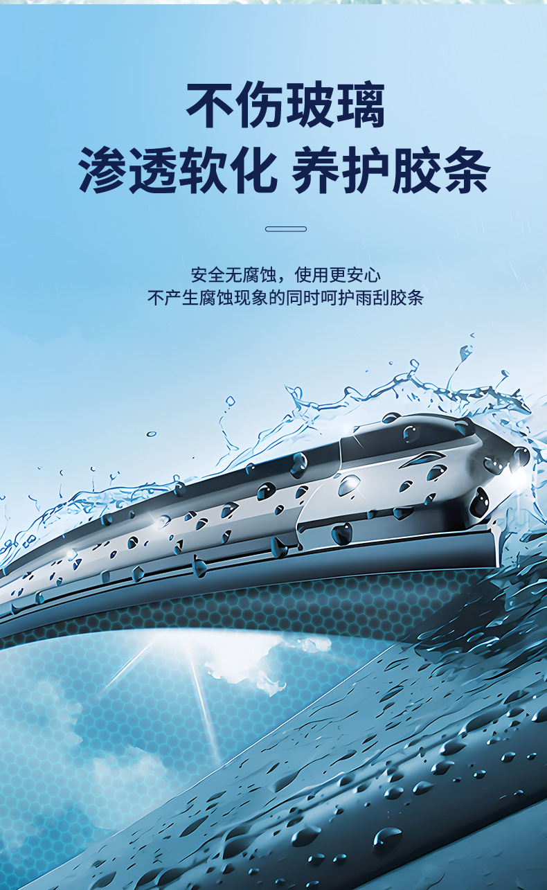 Car glass water winter antifreeze minus -40-15-25 wiper water car strong oil film removal four seasons universal