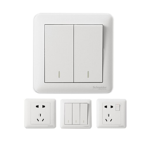 Schneider Changyi switch socket engineering switch panel power socket wall five-hole two-three plug concealed household