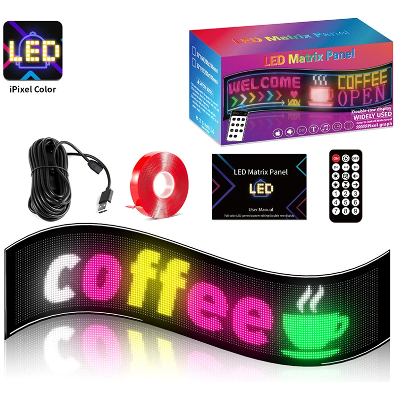 Cross-border led car soft screen flexible display display usb bluetooth devil's eye smart APP advertising screen