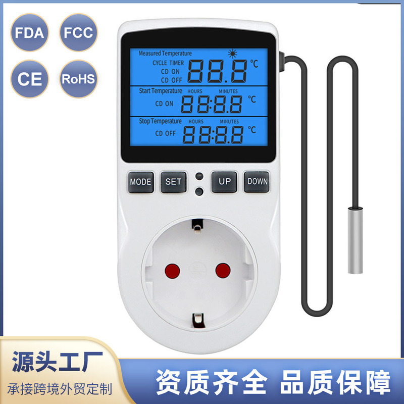 Backlight European standard intelligent digital thermostat Countdown Temperature Control switch socket timing temperature controller wholesale Backlight European standard intelligent digital thermostat Countdown Temperature Control switch socket timing temperature controller wholesale