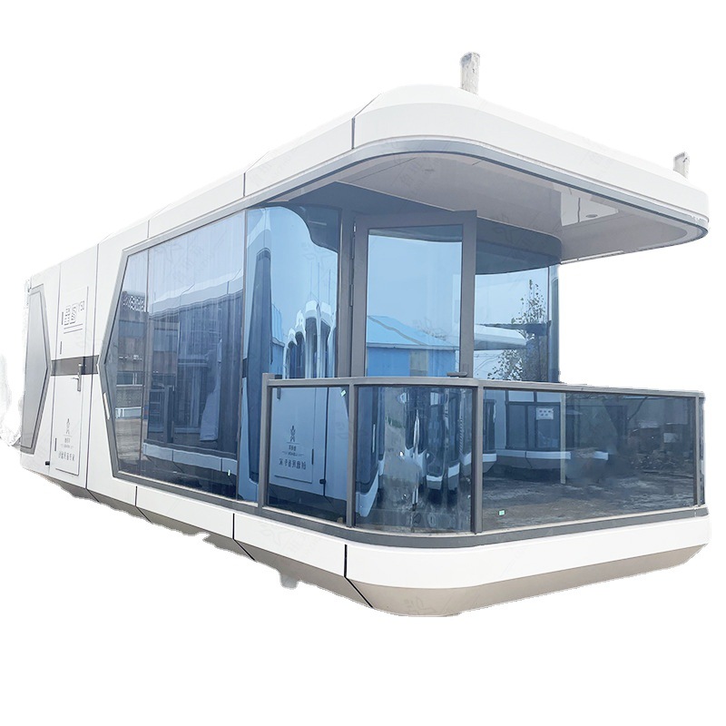Espacial de aterrizaje panorámico alojamiento residencial de doble acero grueso ocio moderno de restauración casa de barco alojamiento residencial