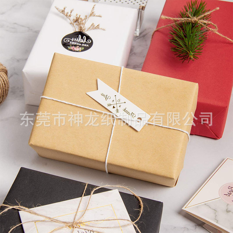 Papel kraft blanco impresión artesanal papel de regalo papel de embalaje artesanal para niños papel de pintura personalizado