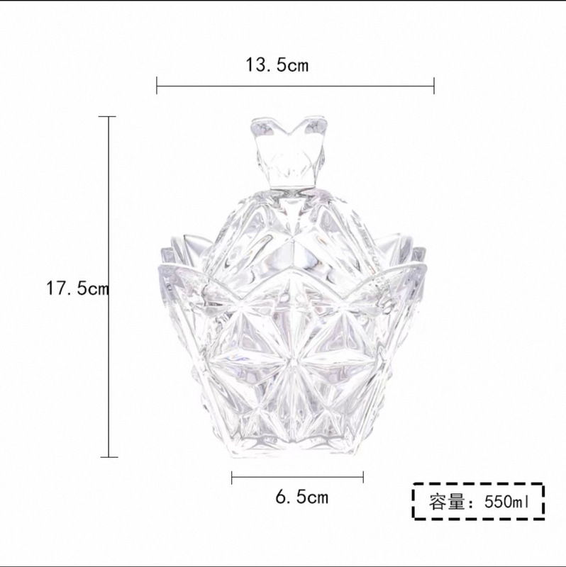 欧式玻璃罐香薰蜡烛罐糖果罐收纳摆件首饰品罐子消磁石水晶消磁碗|undefined