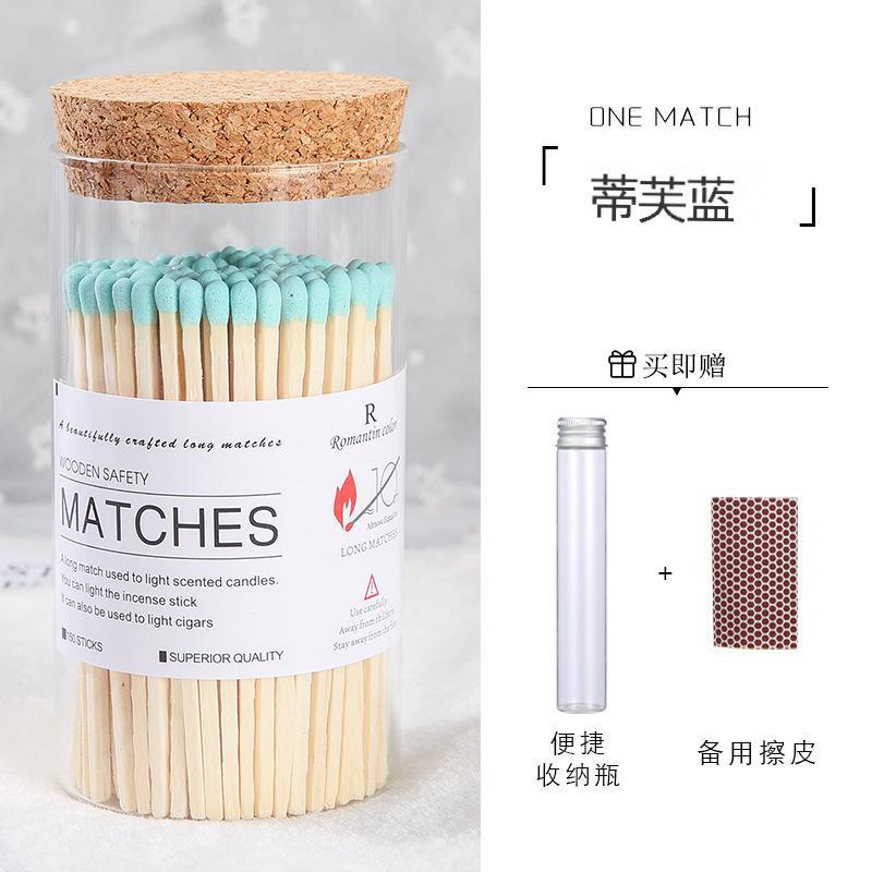 Velas de aromaterapia, fósforos de mango largo especiales, botellas de fósforos de colores al por mayor, materiales de fuego antiguos, versión extendida de alto valor
