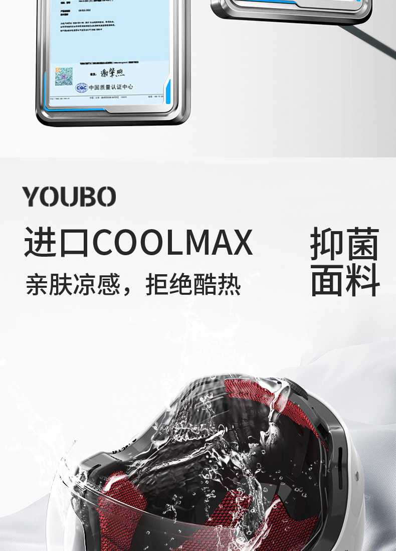 Youbai 3C Certified Electric Motorcycle Helmet Men and Women Winter Double Lens Sunscreen Half Helmet
