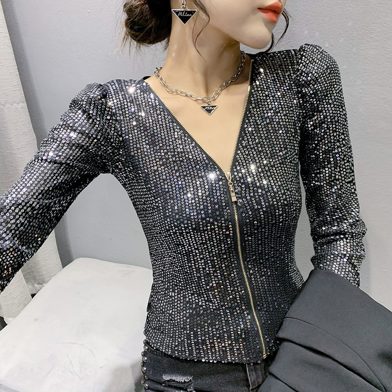 European station real shot 2023 autumn and winter classic beads long sleeve zipper cardigan women's jacket sequined coat a generation of hair European station real shot 2023 autumn and winter classic beads long sleeve zipper cardigan women's jacket sequined coat a generation of hair