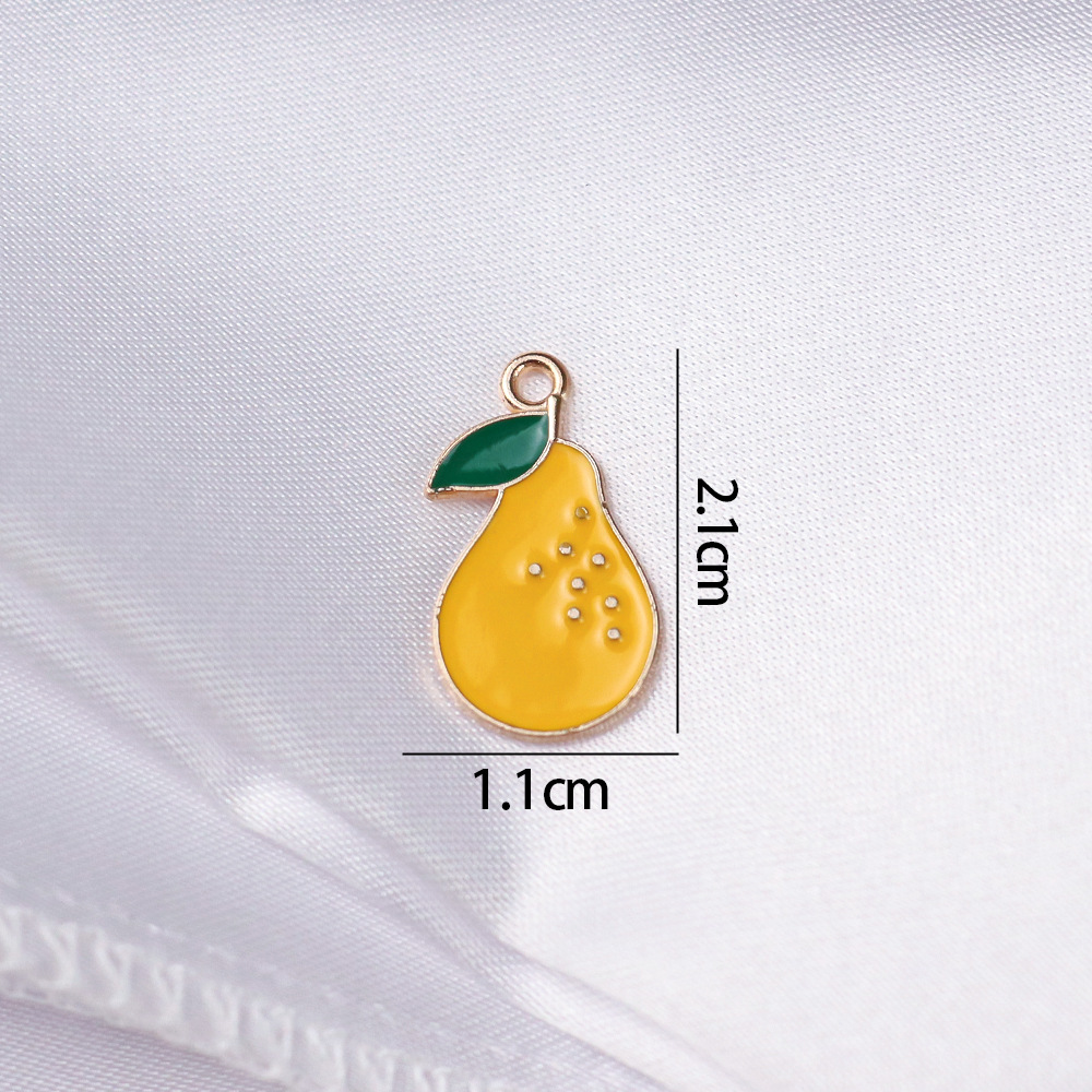 Colgante de frutas de aleación con gota de aceite, DIY pulseras y pendientes