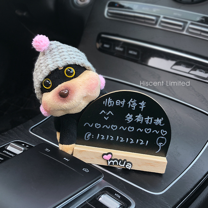 DIY abeja perro temporal placa de estacionamiento de automóviles muñecas