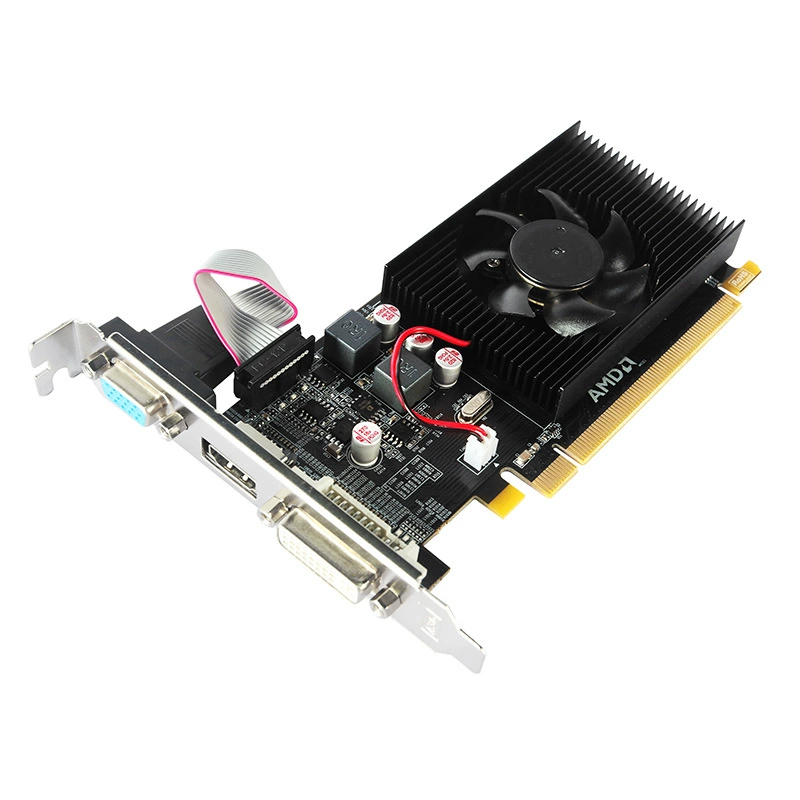 Новая видеокарта AMD HD6450 2G видеокарта маленькая коробка полупрозрачная - высокое - разрешение карта высокое - разрешение платформа независимая видеокарта
