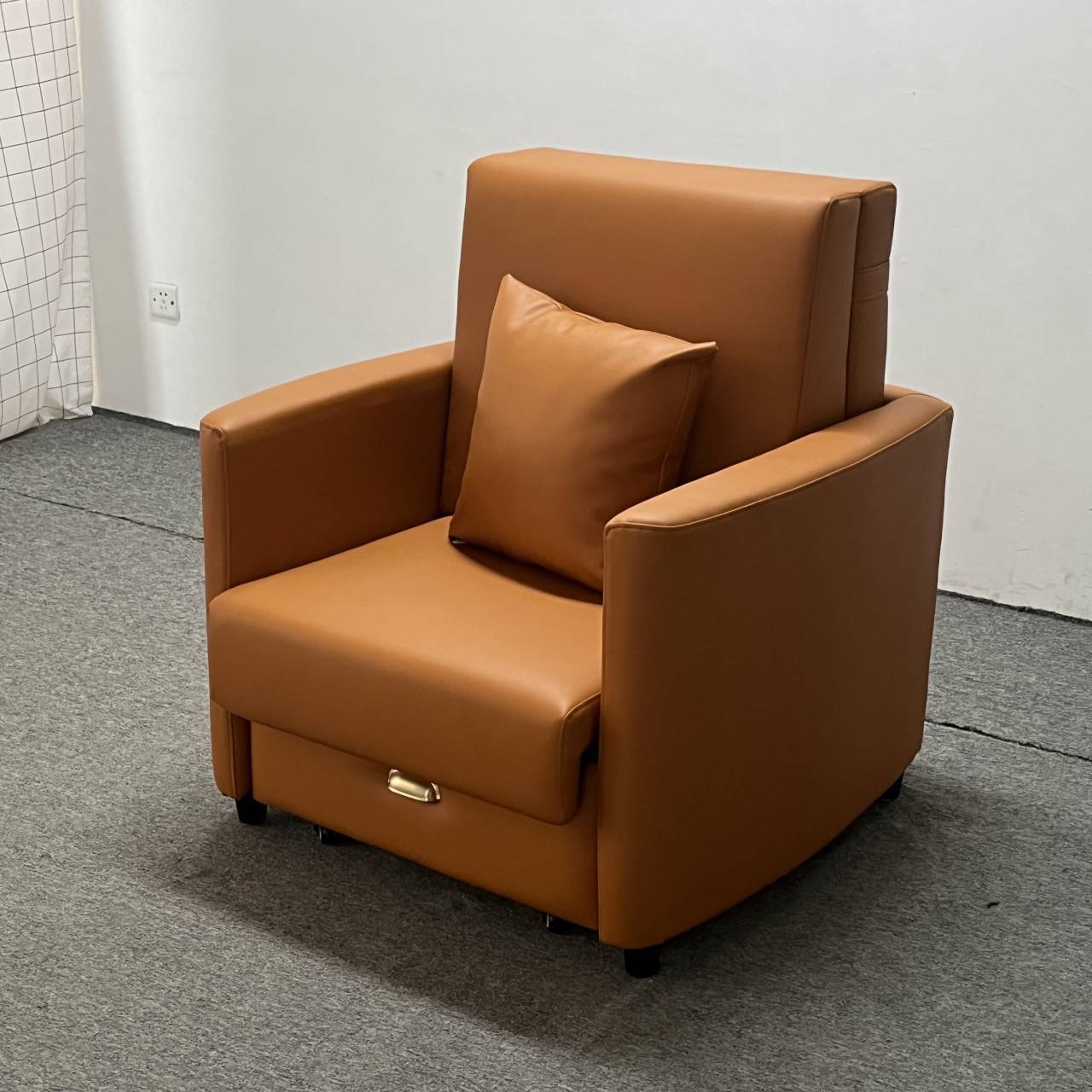 Almacenamiento plegable multifuncional de una sola persona balcón sofá cama de almuerzo tecnología de tela silla de acompañamiento médico