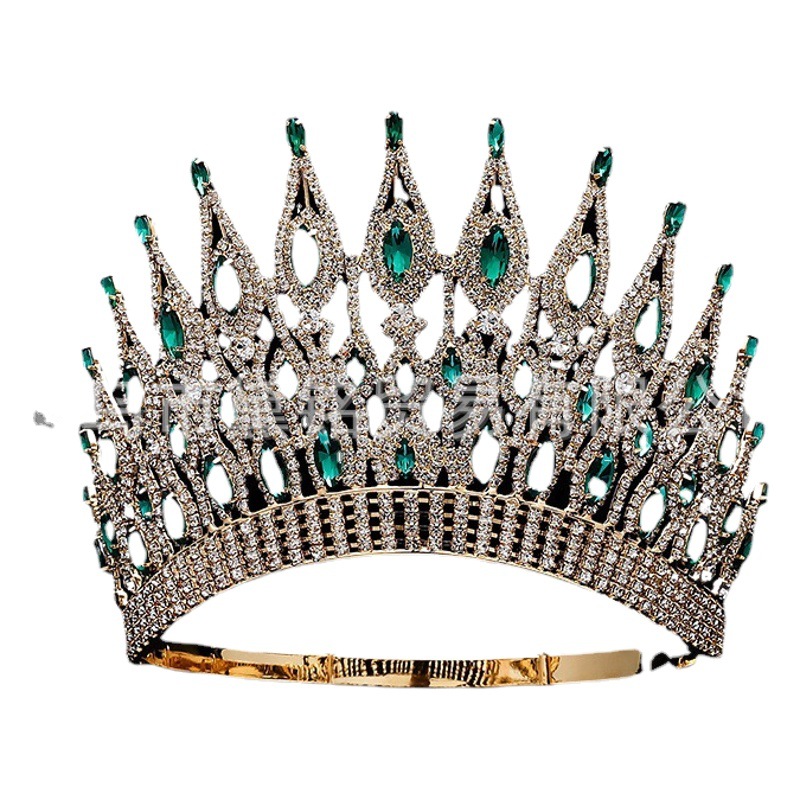 Europeo y Americano concurso de belleza popular etapa corona transfronteriza e-commerce tocado tamaño ajustable corona redonda de gran tamaño múltiples colores