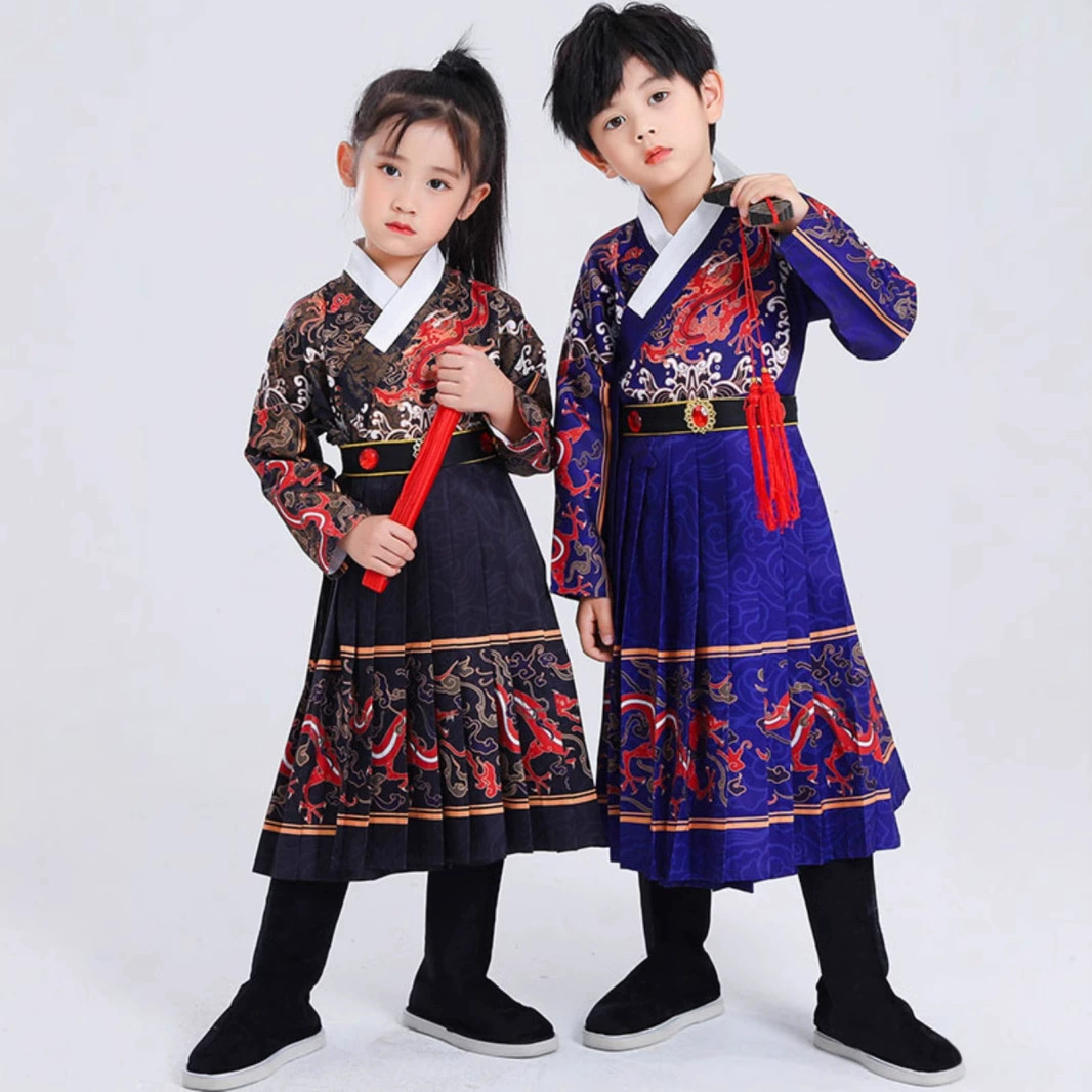 Детский костюм Hanfu Boy Jin Yi Wei Flying Fish Костюм Древний стиль Мальчик Исполнение Девочка